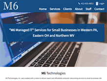 Tablet Screenshot of m6technologiesinc.com